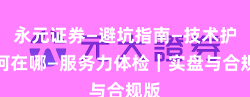 永元证券—避坑指南—技术护城河在哪—服务力体检｜实盘与合规版